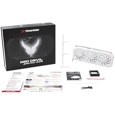 PowerColor Red Devil Spectral White AMD Radeon RX 9070 XT 16GB GDDR6