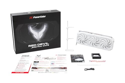 Image of PowerColor Red Devil Spectral White AMD Radeon RX 9070 XT 16GB GDDR6