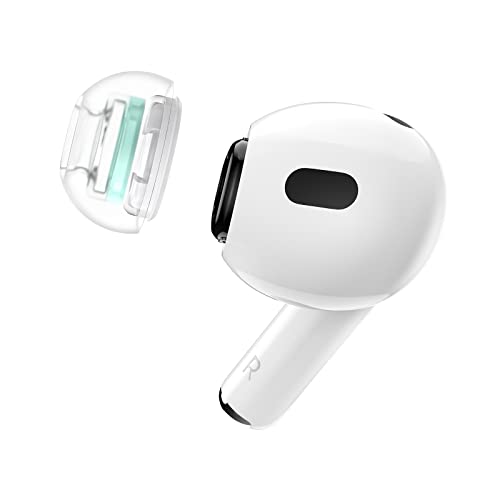 SpinFit SuperFine for AirPods Pro Gen 1 & 2 -ML - Medical Grade Silicone Patented Replacement Ear Tips and Adapters for Supreme Comfort (one Pair)(Ear Tips Installed)
