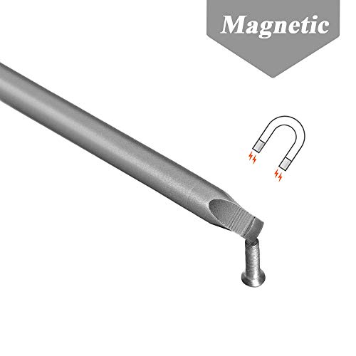 Mesee 10Pcs SQ2 Long Square Head Screwdriver Bit Set, 1/4 Inch Hex Shank Magnetic Square Screwdriver Bits Repairing Tool Accessory Kit for Woodworking Mechanic Household Appliances, 150mm Length - Thumbnail 2