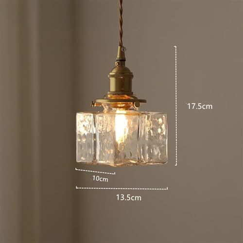 Lampe suspendue LED verre carré pour remplacer plafonnier