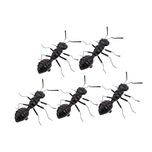 CHICAMPERA 5 Piezas Modelo de Hormigas simuladas decoración de Escritorio de Hormigas decoración de Estatua de Hormiga Maceta Hormiga decoración Alambre de Hierro Black