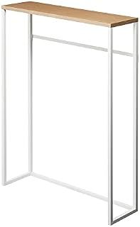 Yamazaki Home Slim Console Steel | End + Side Tables, Wood Alloy, White, One Size