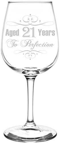 (21st) Aged To Perfection Elegant & Vintage Birthday Celebration Inspired - Laser Engraved