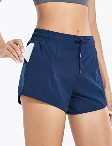 Image of Running Shorts for Women Workout Gym Athletic Liner 4'' /2.5'' - Quick Dry Lightweight Lounge Shorts with Zip Pocket