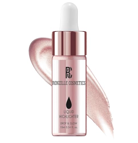 Ronzille Liquid Illuminator Silver Highlighter Ultra Smooth Shine Waterproof Face And Body Highlighter (Rose Gold)