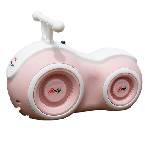 Fiegcit ベビースクーター はじめての自転車 はじめての木製自転車 子供用スクーター ロッキングバイク おもちゃ スクーターなし 回転自転車 1?3歳 6歳 子供用ペダル自転車 超軽量 持ち運び簡単 おしゃれな乗り物 反転防止自転車 (ピンク,デラッ