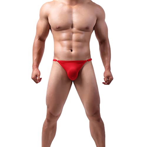 MuscleMate Men's Thong Bikini Underwear, Hot Men's Thong G-String T-Back Underwear, Adjustable Size.4