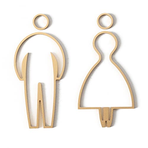 Moderno juego de letreros de baño de aleación de aluminio para hombres y mujeres, para hotel, tienda, estacionamiento, centro comercial, restaurante, señalización de inodoro