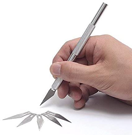 Image of KRAFT MASTERS (SET OF 1 PCS) Knife 20 Metal Blade Wood Paper Cutter Fruit Food Craft Pen Engraving Cutting Art Supplies DIY Stationery Utility Knife