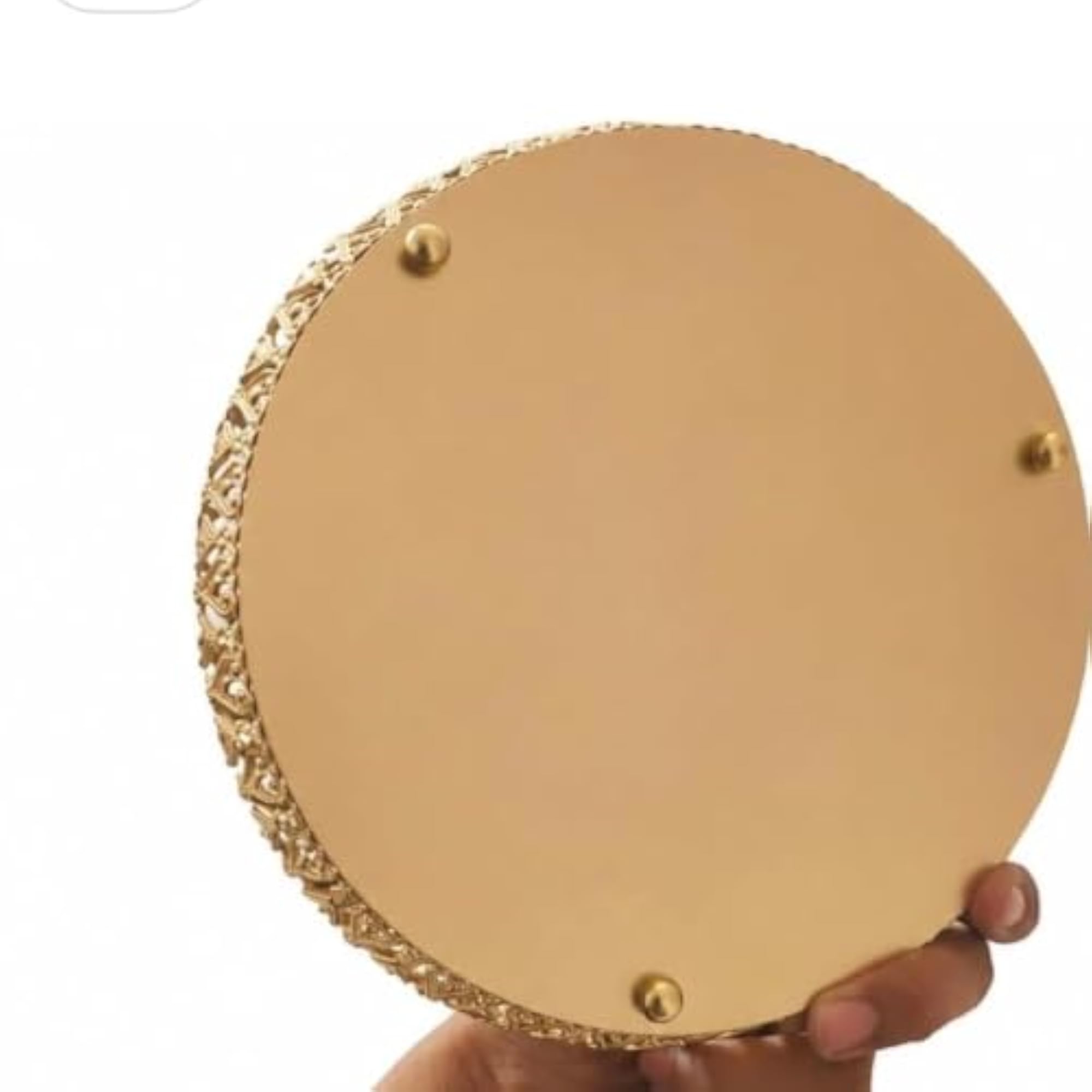 German Gold Plated Decorative Tray, Round Serving Tray