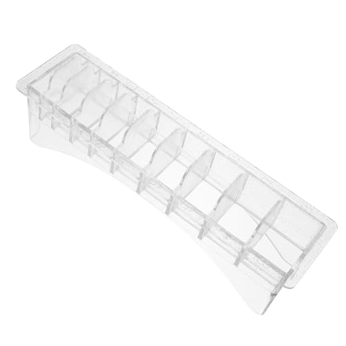 Beaupretty 10grids Clipper Guard Combs Storage Box Hair Clipper Limit Comb Barber Organizer for Supplies