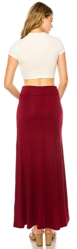 Image of URBAN K Womens Basic Foldable High Waist Regular and Plus Size Maxi Skirts