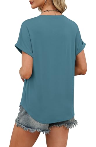 Image of WIHOLL Womens Blouses Spring Tops Short Sleeve Shirts Dressy Casual Summer Vacation Fashion Clothing 2026