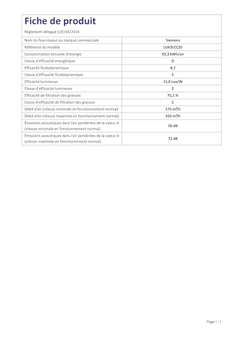 Hotte Standard Siemens iQ100 LU63LCC20 - vue 10
