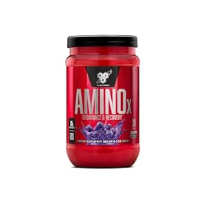 BSN Amino X Muscle Recovery & Endurance Powder with BCAAs, Intra Workout Support, 10 Grams of Amino Acids, Keto Friendly, Caffeine Free, Flavor: Grape, 30 Servings (Packaging May Vary)