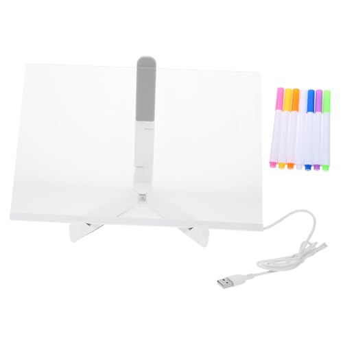 Tableau écriture acrylique transparent haut de gamme avec éclairage LED