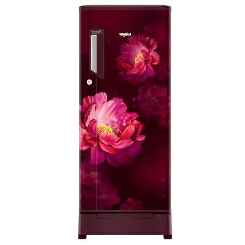 Image of Whirlpool 192 L 4 Star Direct-Cool Single Door Refrigerator with Base Drawer (215 IMPC ROY 4S Wine PEONY-Y, Red, 2026 Model)
