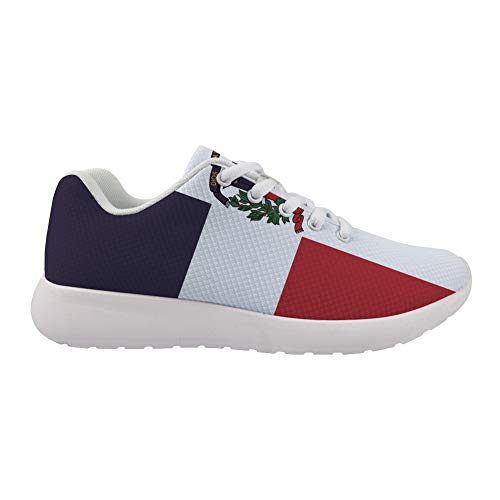 Dominican Republic Flag Fashion Breathable Running Shoes Sneakers Lightweight Casual Sports Shoes (45, Dominican Republic Flag - White)