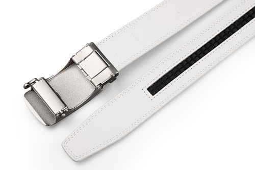 Image of Men's Belt, Ratchet Dress Casual Belt with Adjustable Automatic Buckle Trim to Fit