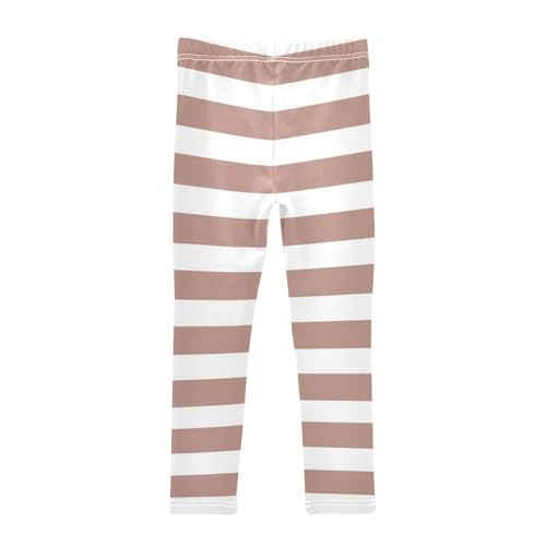DOMIKING Rose Gold Girl's Leggings Pants Kids' Yoga Pants Stretchy Athletic Leggings Bottoms 4 Years2