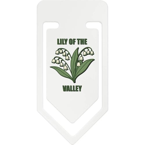 Azeeda 141mm 'Lily of The Valley Flower' Giant Plastic Paper Clip (CC00104101)