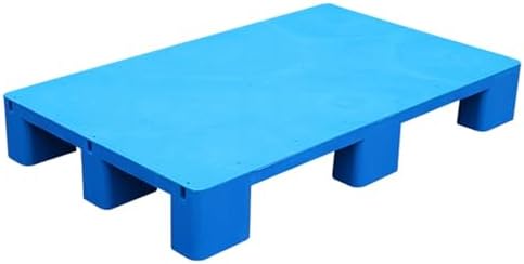 Blue Plastic Pallets - Durable Polyethylene 9-Way Entry Shipping Pallet, Anti-Slip Outdoor Storage Dunnage Rack, Moisture-Proof for Factory & Warehouse Use