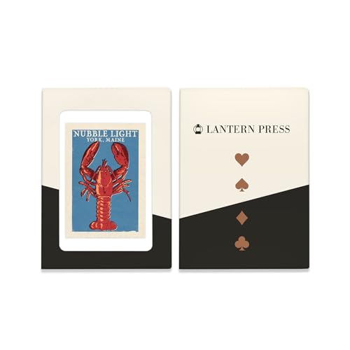 Lantern Press Baraja Póker York Maine Nubble Light 52 Cartas miniatura 4