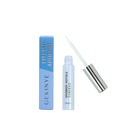 Lash Glue Good Eyelash Adhesive: Gekinye Strip Lash Adhesive Long Lasting for 24 Hours - Waterproof Eyelash Glue White-Clear 0.18oz 1 Pack