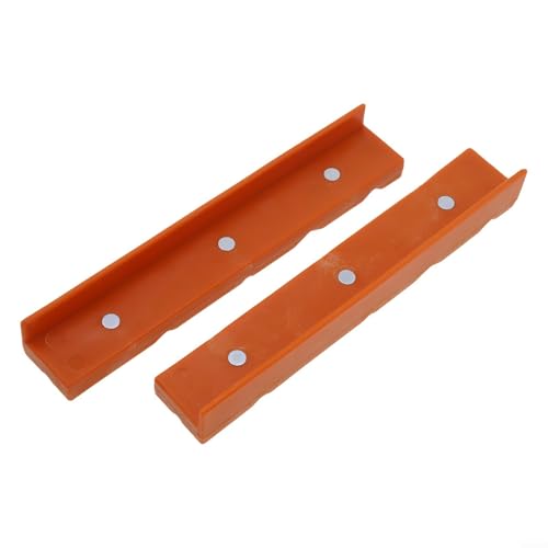 2Pcs Bench Vice Jaw, Magnetic Soft Pad Jaw Rubber for Metal Vise Bench Machine Tool for Holding Wood Metal(6inch Orange F)