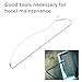 WOTAO Stretch Lever Opening Tool Stainless Steel Under The Door Tool Length 42.5inch Good Tools Necessary for Hotel Maintenance