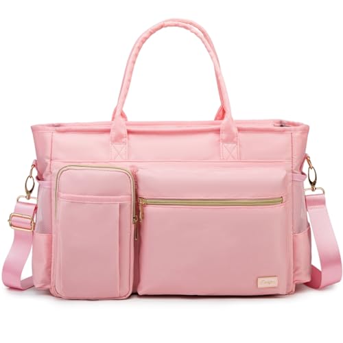 Laptop Tote Bag, Middle Size Computer Messenger Teacher Bag with 15.6'' Padded Laptop Sleeve