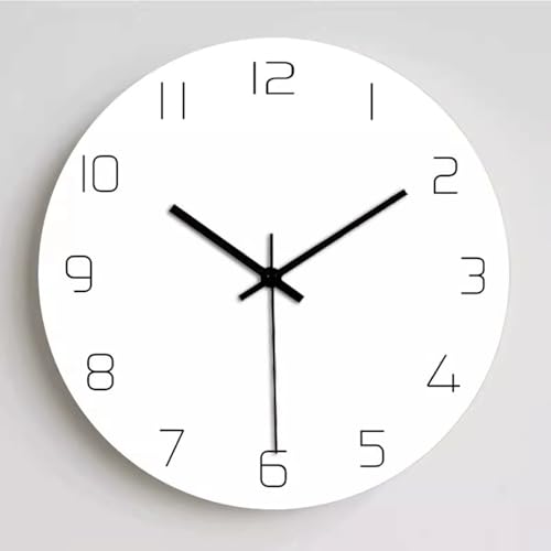 Pendule murale noire et silencieuse pour salon et chambre