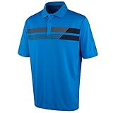 Island Green Men's CoolPass Stretch Quick Dry Breathable Polo Shirts, Marine Blue, XL