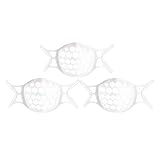 3 x 3D-Maskenhalterung, Silikon, Gesichtsschutzhalterung, Innenstützrahmen, wiederverwendbar, Weiß