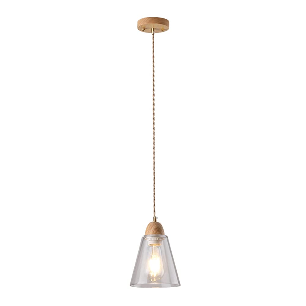 Iluminación colgante simple nórdica E27 con pantalla de vidrio