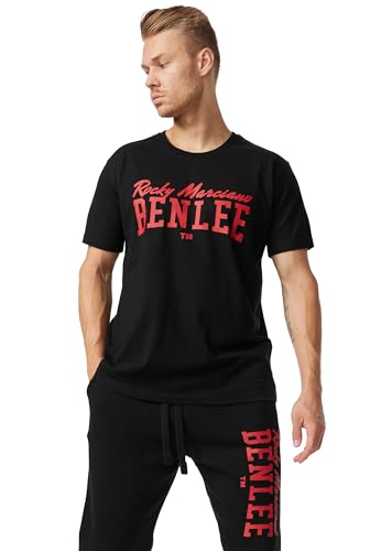 BENLEE Donley - Maglietta da uomo Regular Fit, nero/rosso, XL