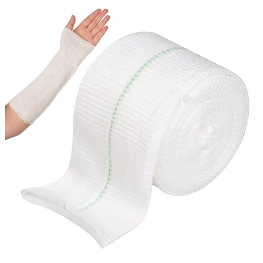 Vendaje elástico de compresión tubular, vendaje de fijación, 5 cm x 5 m, vendaje tubular para pequeñas extremidades, muñecas y codos