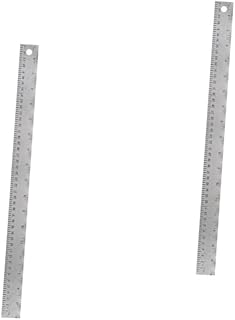 Uonlytech 2pcs Stainless Steel Cork Ruler Cork Backed Ruler School Stainless Steel Ruler Metal Ruler with Cork Backing Mm Ruler Rulers Kids Ruler Straight Edges Ruler Base Non-Slip Office