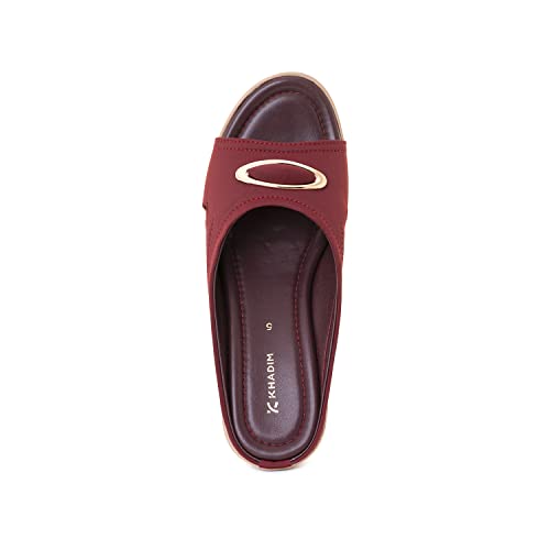 Image of Khadim's 5300555 Lightweight Durable Extra Soft Trendy Premium Stylish Casual Slip-On Heels For Women
