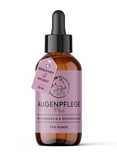 Annimally Augenpflege Plus - Natürlicher Augenreiniger für Hunde & Katzen, mit Euphrasia & Rosenwasser, 30 ml