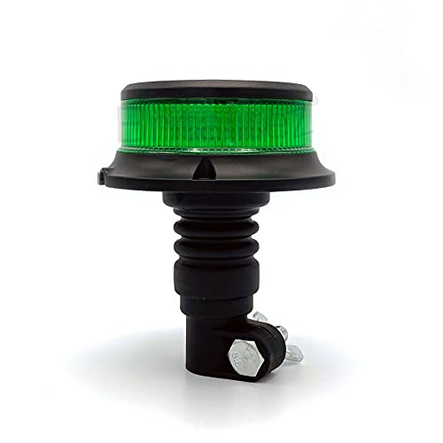 LED Micro Beacon R10 Green Flexible DIN Pole Mount 12V/24V