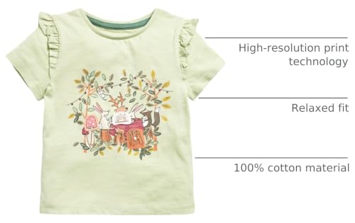 Image of Girls Graphic T Shirts 3 Pack 100% Cotton Short Sleeve Tees for Toddler Little Big Girls Cute Printed Casual Summer Tops