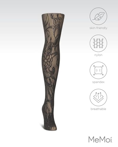 Image of MeMoi Women's Botanic Scene Net Tights