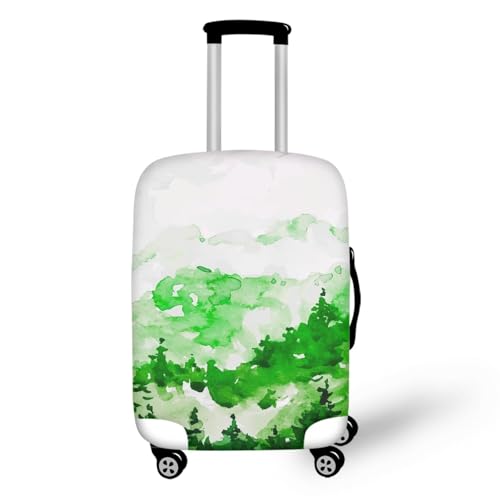 Housse valise XL vert blanc anti-rayures pour valise moyenne ou grande