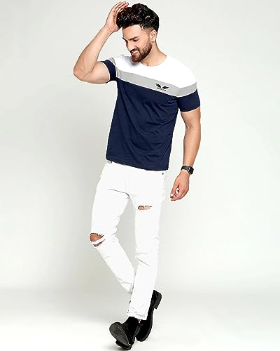 Image of EYEBOGLER T-Shirt for Men || Half Sleeves Men's T-Shirt || Solid Round Neck || Multicolor Tshirt