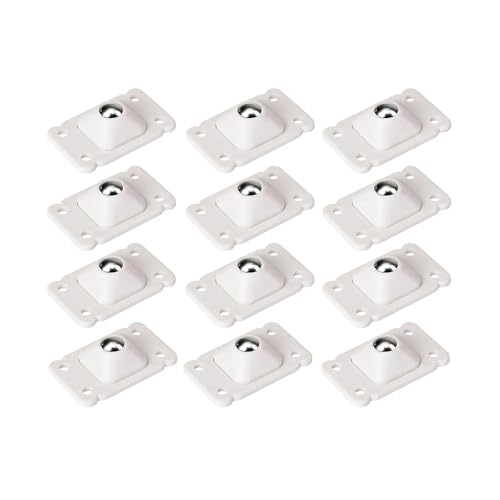 LIUZHUJ 12 Piezas Mini Ruedas Adhesivas Giratorias, Rotación de 360° Ruedas para Electrodomésticos Pequeños, Blanco Ruedecitas para Muebles, para Cafetera, Freidora, Bote de Basura