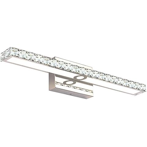 SOLFART LED Vanity Lights Over Mirror,25.4 inch 24W,Dimmable Crystal Vanity Lights for Bathroom Light Fixtures Cover