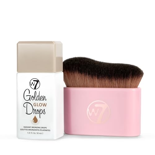 W7 Golden Glow Drops with Applicator Brush Duo
