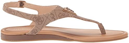 GUESS Women's UNALI Sandal, Beige 210, 8 | Image 5